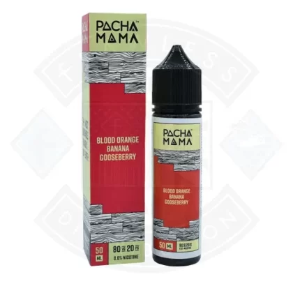 Pacha Mama Blood Orange Banana Gooseberry 50ml 0mg shortfill e-liquid - Eliquidsupply