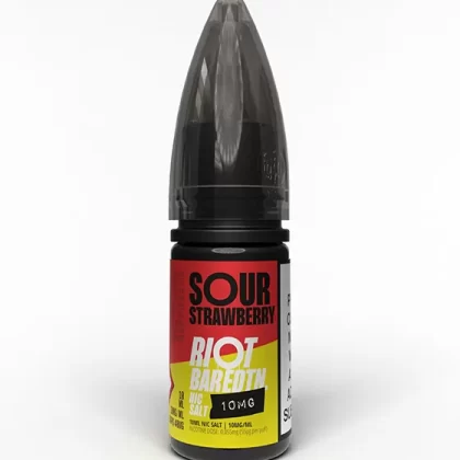 Sour Strawberry Nic Salt E-Liquid - Riot Bar Edition - 20mg - PG 60%