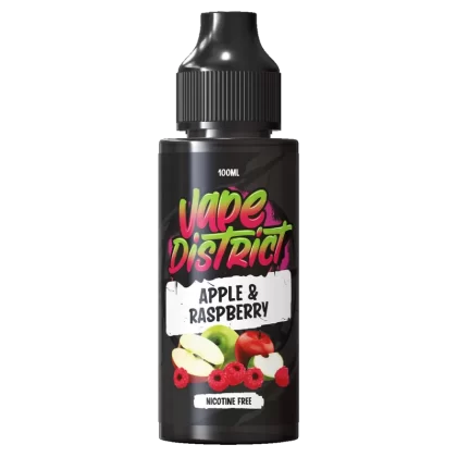 Apple & Raspberry by Vape District 100ml - ICE NIC SHOTS (+£1.99)