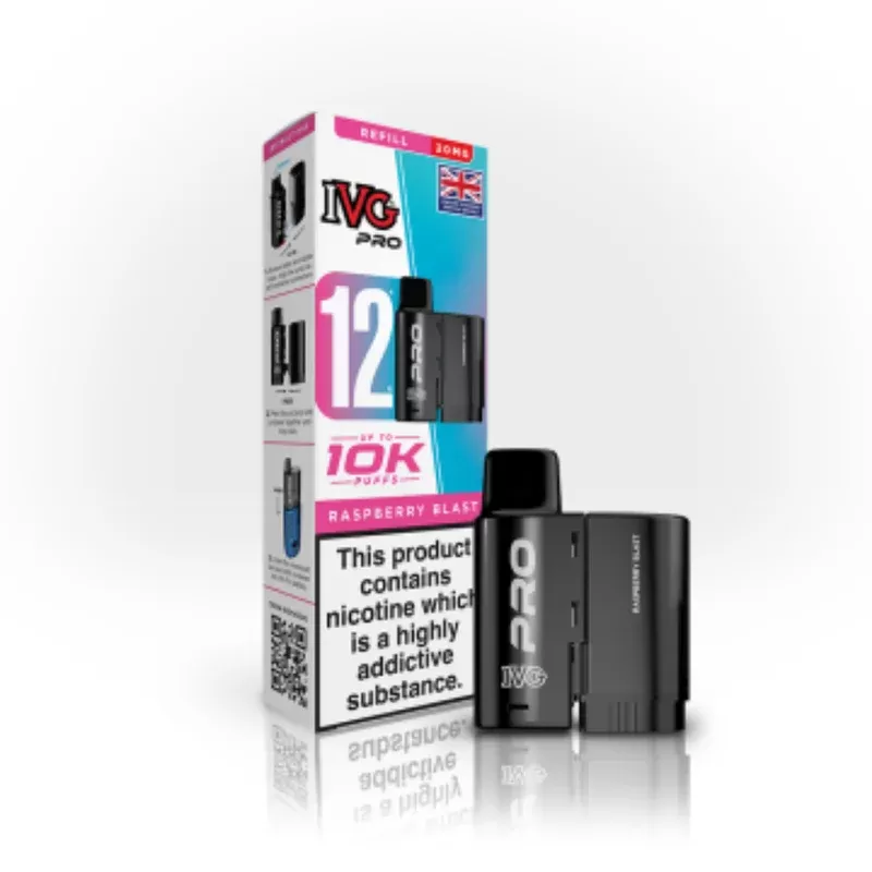 IVG Pro Raspberry Blast Refill - Nicotine Strength#20mg (340D5D)