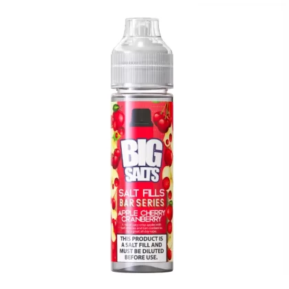 Big Salts Apple Cherry Cranberry – 60ml Salt Fills E Liquid - 5mg Nic Strength Including 3 x Blue Salt Shots, 10mg Nic Strength Including 3 x Pink Salt Shots