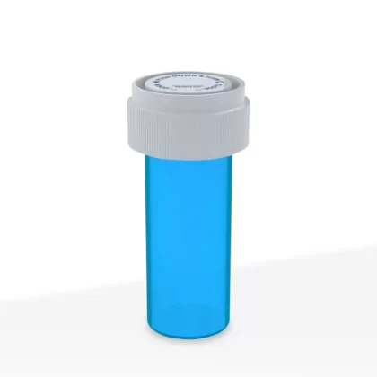 Child Resistant | Translucent Blue Reversible Cap Vials | 8 Dram – 1 Gram – 410 Count