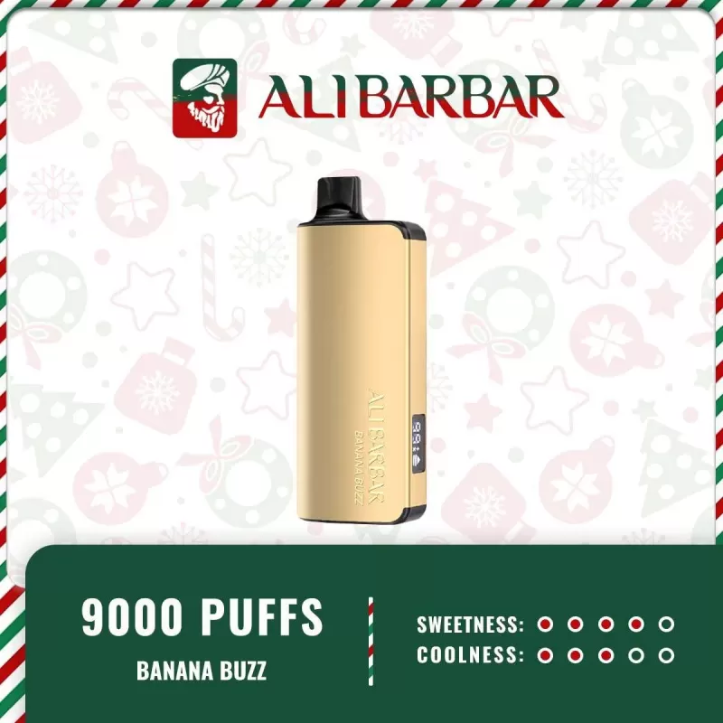 Alibarbar Ingot 9000 Puffs – Banana Buzz Ice