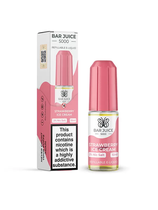 Bar Juice 5000 Strawberry Ice Cream Nic Salt E-Liquid - Vape Product, Vape Product - Image 2