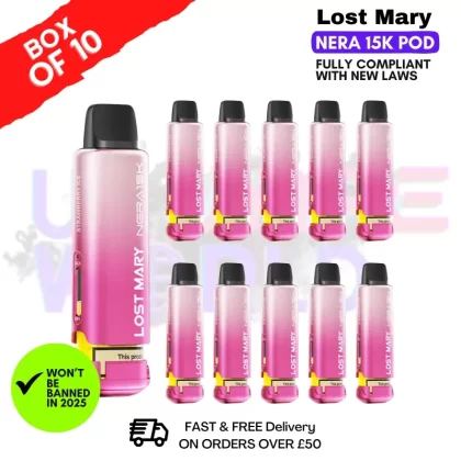 Strawberry ICE Lost Mary Nera15K REFIL Box OF 10