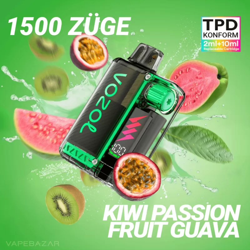 Vozol Vista Plug – Kiwi Passion Fruit Guava Starter Kit - Pod Kit; La Fume; 2ml + 10ml