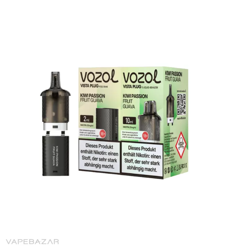 Vozol Vista Plug – Kiwi Passion Fruit Guava Starter Kit - Pod Kit; La Fume; 2ml + 10ml - Image 3