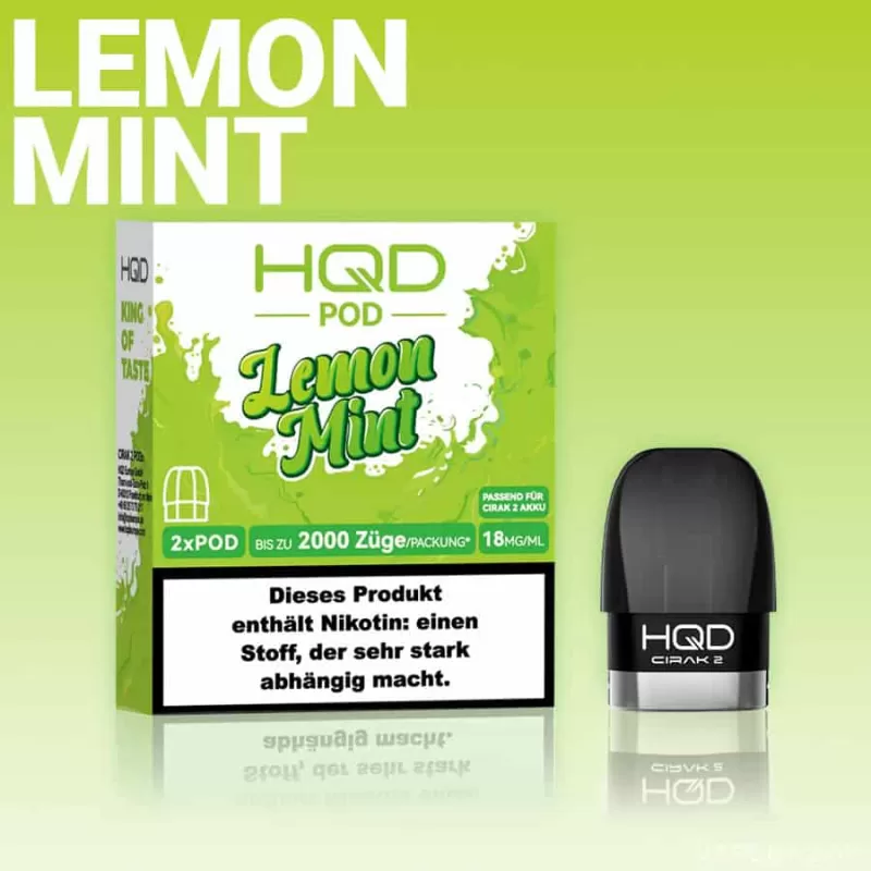 HQD Cirak 2 Pods – Lemon Mint - HQD Cirak / Nein / 2ml / 18mg/ml - Image 2