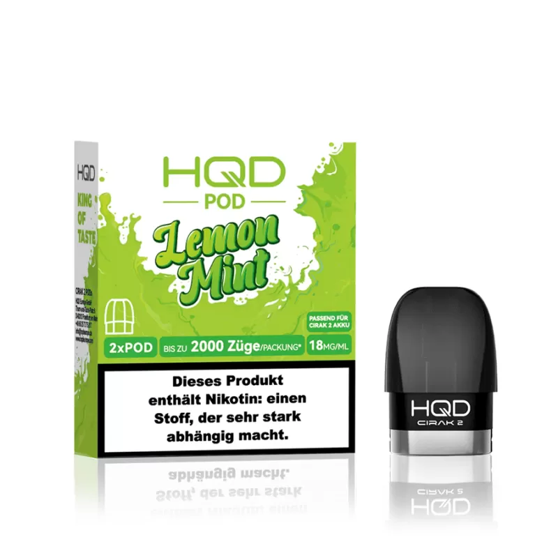 HQD Cirak 2 Pods – Lemon Mint - HQD Cirak / Nein / 2ml / 18mg/ml - Image 3