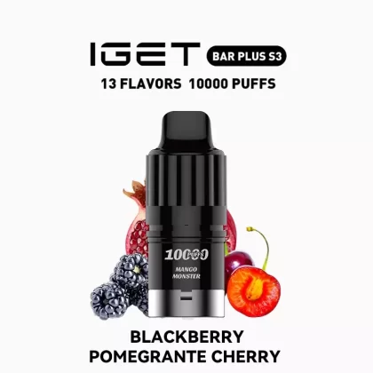 IGET Bar Plus S3 Pod – Blackberry Pomegranate Cherry - Ozvapeone