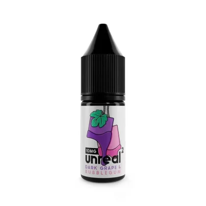 Unreal 2 Nic Salt E-Liquids - Flavour#Dark Grape & Bubblegum>Lemon & Raspberry>Pineapple & Passion Fruit>Passion Fruit & Grape Fruit>Strawberry & Peach~Nic Salt Strength#5mg>10mg>20mg