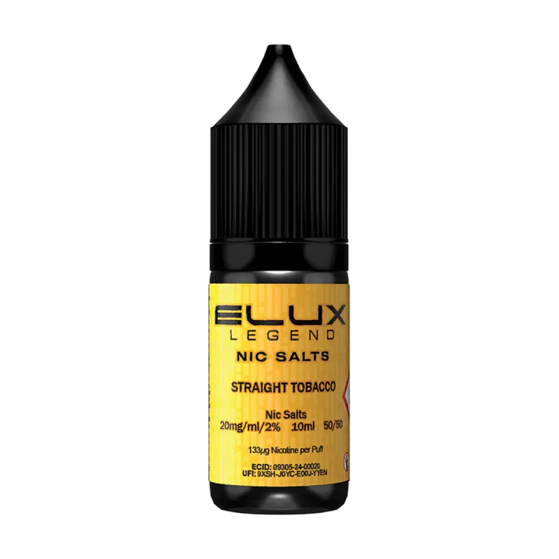 Straight Tobacco Nic Salt by Elux 10ml - 20mg - Vape Product (0D22D3)