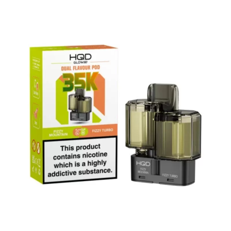 HQD Glow Air 35K Prefilled Pod Fizzy Mountain / Fizzy Turbo - 20mg