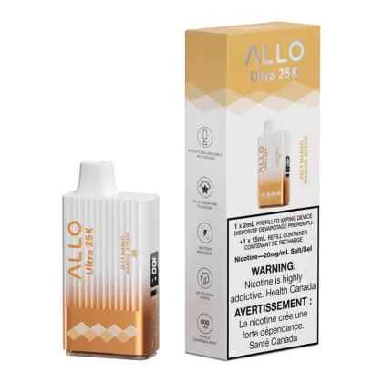 Allo Ultra 25K Disposable Vape Device - Juicy Mango 17ml - 20mg/ml