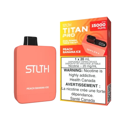 STLTH TITAN PRO - Peach Banana Ice - 20 mg/mL (wholeseller) - Excise ON, 20 mg/mL - ON