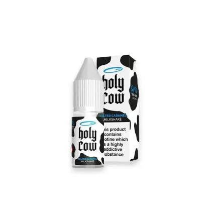 SALTED CARAMEL MILKSHAKE NICOTINE SALT E LIQUID BY HOLY COW 10ML 50VG