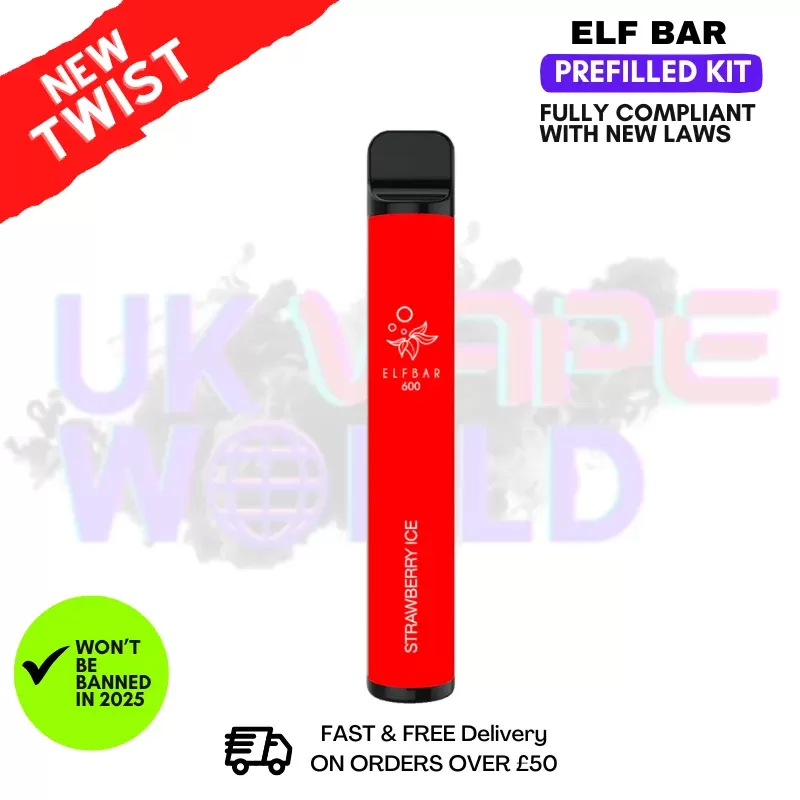 Strawberry ICE Elf Bar EB600 Prefilled Pod Kit