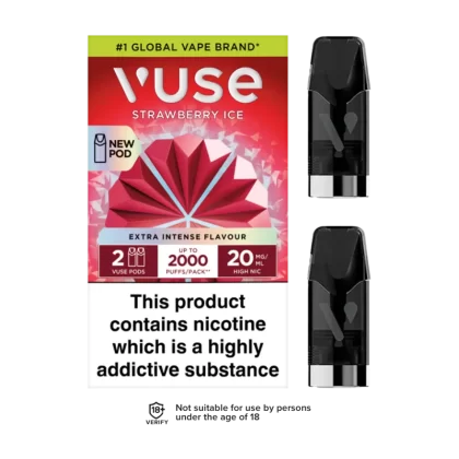 Strawberry Ice Vuse Pro Pods - 10mg - Vape Product (D24882)