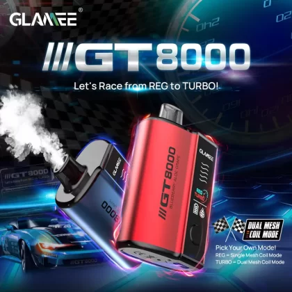 GLAMEE GT8000 Rechargeable Disposable Device – 8000 Puffs - Strawberry Banana