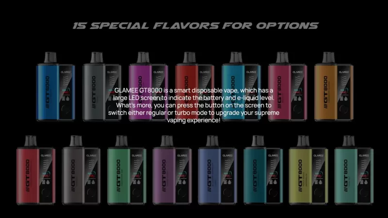 GLAMEE GT8000 Rechargeable Disposable Device – 8000 Puffs - Strawberry Banana - Image 2