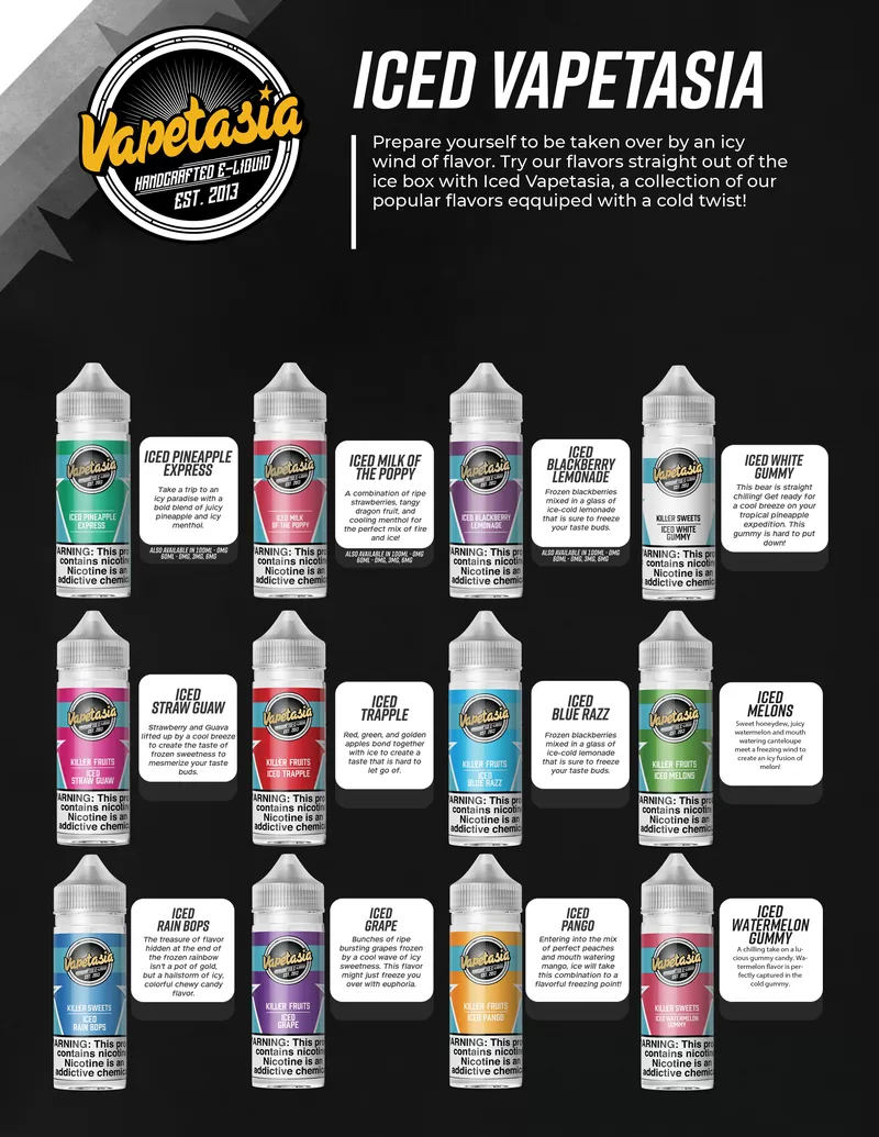Vapetasia E-Liquid 100ml - ICED Blackberry Lemonade / 6mg - Vapeciga - Image 2