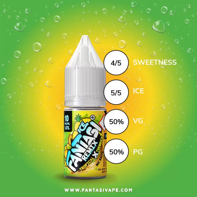 Tropical X Thunder Ice (Remix) Fantasi Nic Salt E-Liquid 50/50VG – 10ml – TPD - Vapestorm Co