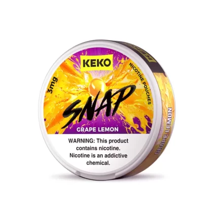 KEKO "SNAP" - Grape Lemon - Nicotine Pouch (15 Count) - 5-Pack / 3MG