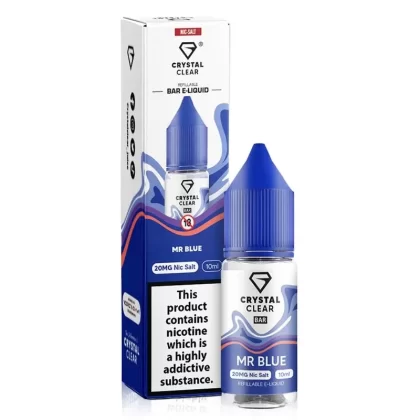 Mr Blue By Crystal Clear Salt 10ml - Nicotine Strength#10mg (Salt)>20mg (Salt)