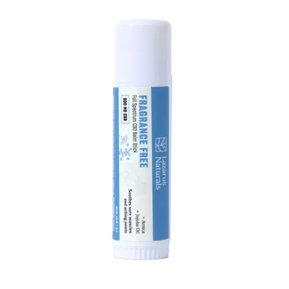 Full Spectrum CBD Balm Stick Fragrance Free – Lazarus Naturals