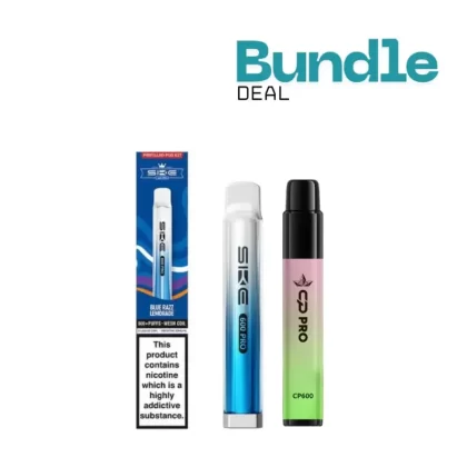 SKE Bar 600 Prefilled Pod Kit + CP 600 Prefilled Pod Kit Bundle - Peach Ice / Mr Blue