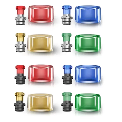 VXV Soulmate RTA Colorful Tube with 510 Drip Tip - Red&SS