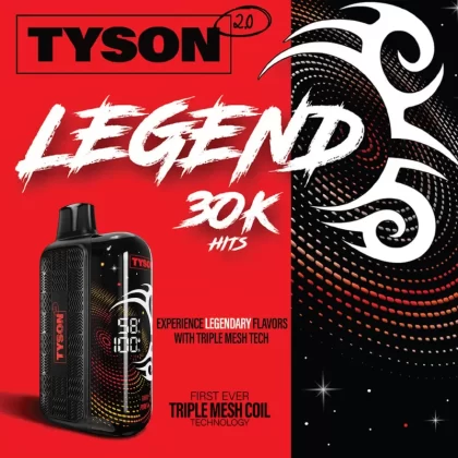 Tyson 2.0 "LEGEND" 30K Disposable Device – 30,000 Puffs - Strawberry Banana