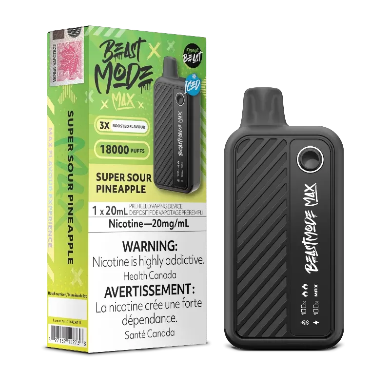 Beast Mode Max 18K Super Sour Pineapple Disposable Vape