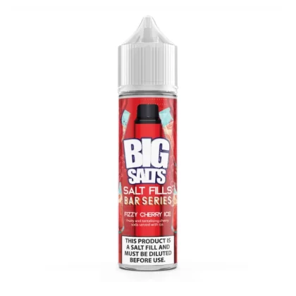 Big Salts Fizzy Cherry Ice – 60ml Salt Fills E Liquid - 5mg Nic Strength Including 3 x Blue Salt Shots, 10mg Nic Strength Including 3 x Pink Salt Shots