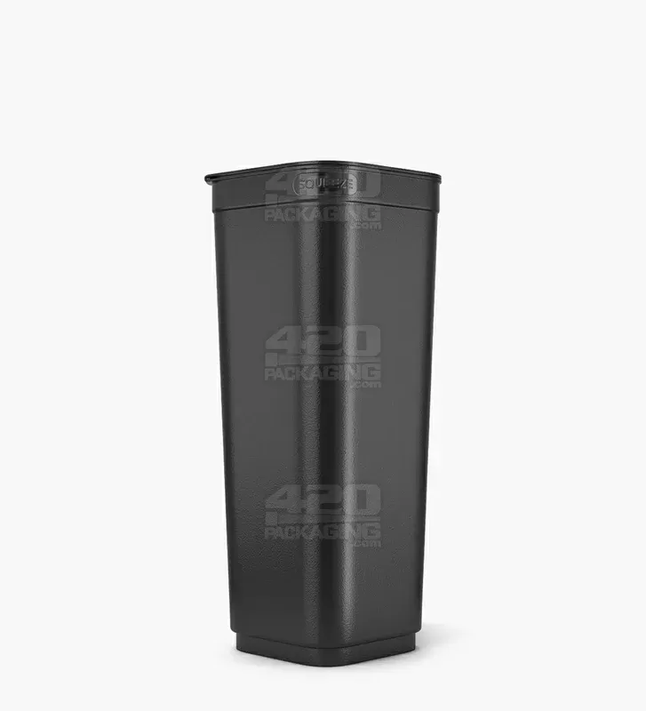 POLLEN GEAR | Child Resistant 100% Recyclable Opaque Black Pop Box Pop Top Bottles | 60dr – 14g – 205 Count