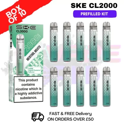 Menthol Mojito SKE CL2000 Kits Box Of 10 – £39.99