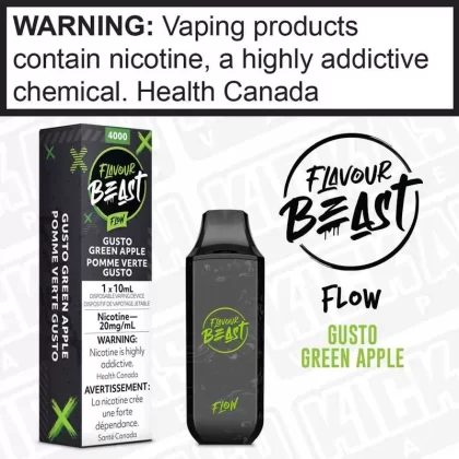 Gusto Green Apple Flavour Beast Flow Disposable DNR-0925