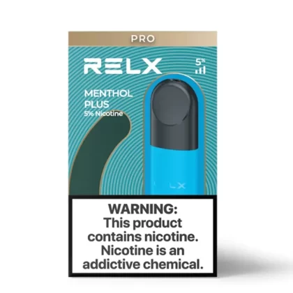 RELX Pod Pro Menthol Plus – 5% Nicotine - Single, Pack of 2; 3% NICOTINE