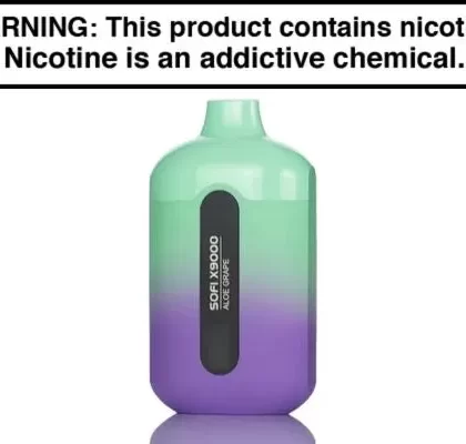 SOFI X9000 DISPOSABLE VAPE – 9000 PUFFS - Aloe Grape, American Tobacco