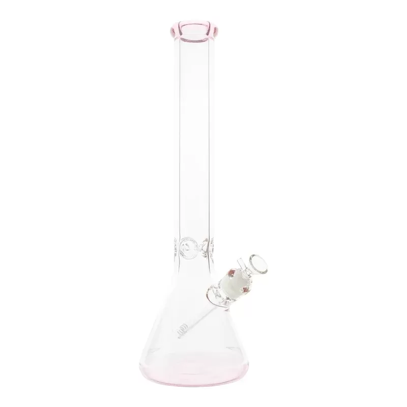 Pink Color Tip Icey Beaker Bong – 18in
