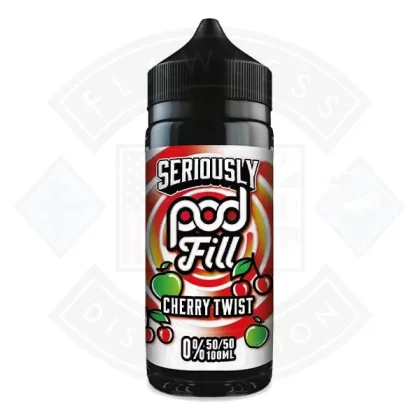 Doozy Vape Seriously Pod Fill – Cherry Twist 0mg 100ml Shortfill