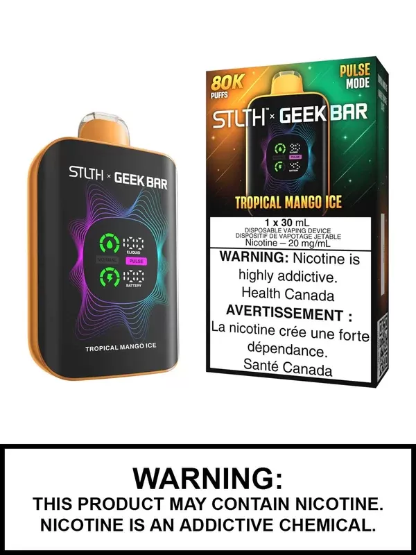 Tropical Mango Ice STLTH x Geek Bar 80K Disposable Vape