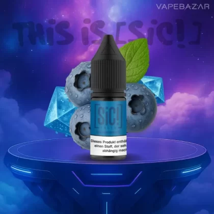 SiC! Nikotinsalz Liquid – Blueberry Ice 20mg/ml Nikotin - SIC! SALTS / Ice / Blaubeere / 20mg/ml / Propylenglykol / pflanzliches Glycerin / Glycerin / Nikotinsalz / Aromen