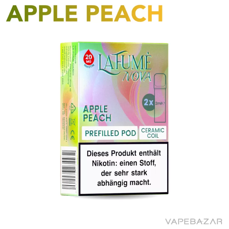 La Fume Nova Pods – Apple Peach (2er Pack) - La Fume / Propylenglykol / Aromastoffe / Nikotin / Glycerin - Image 2