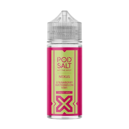 Pod Salt Nexus Strawberry Watermelon Kiwi 100ml Vape Juice - 2 x 18mg Nic Shots