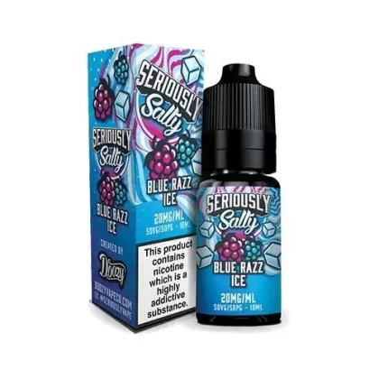 Blue Razz Ice Nic Salt E-Liquid by Seriously Salty - Bottle Size#10ml20mg>10mg>5mg