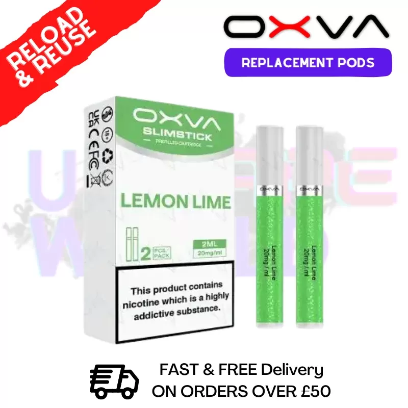 Lemon Lime Oxva SlimStick Prefilled Pod Cartridges – £3.89