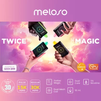 Meloso Bar 30K Powered By GEEK BAR Disposable - 30,000 Puff - Grumpy Lime (Pisces)