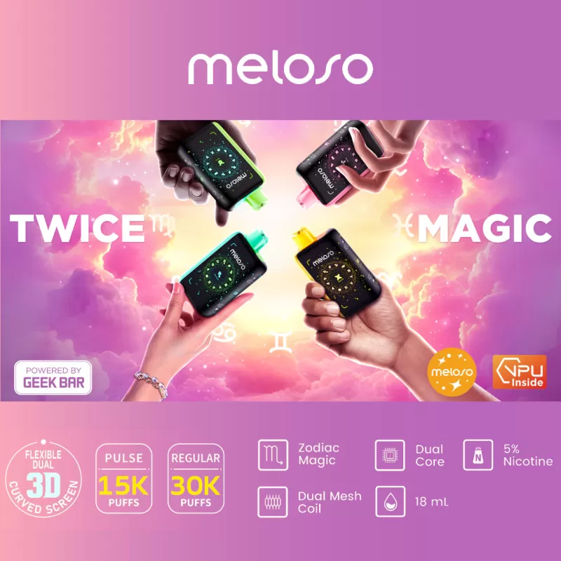 Meloso Bar 30K Powered By GEEK BAR Disposable - 30,000 Puff - Grumpy Lime (Pisces)