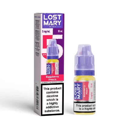 Lost Mary Nic Salt E-Liquid Raspberry Peach 10ml - Nicotine Strength#20mg>10mg>5mg